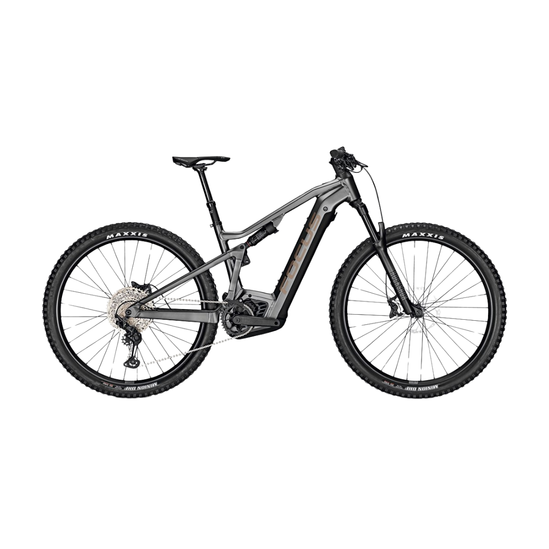 Side view of the FOCUS F23 THRON2 6.8 with 750WH battery.