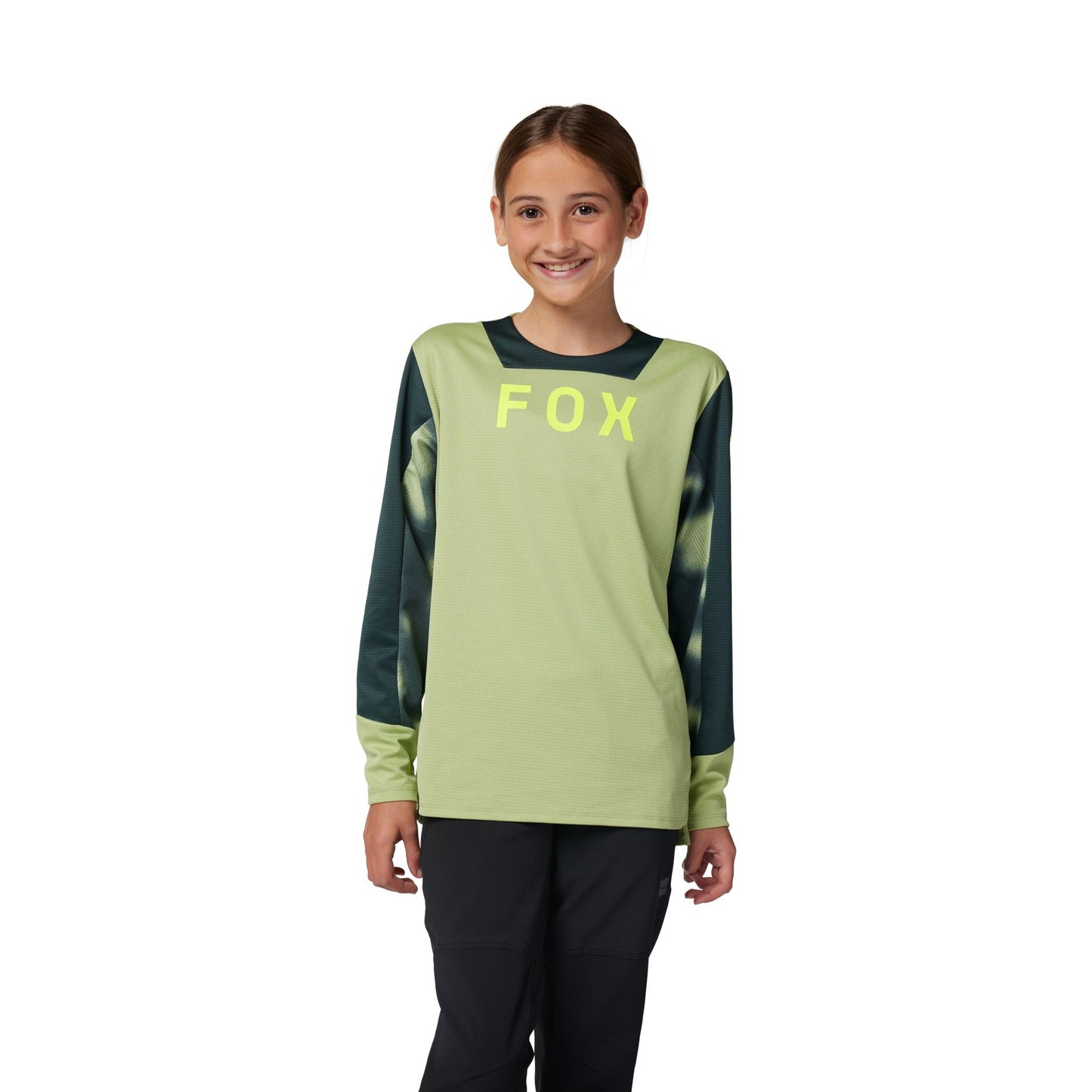 FOX Youth Defend LS Jersey - Pale Green