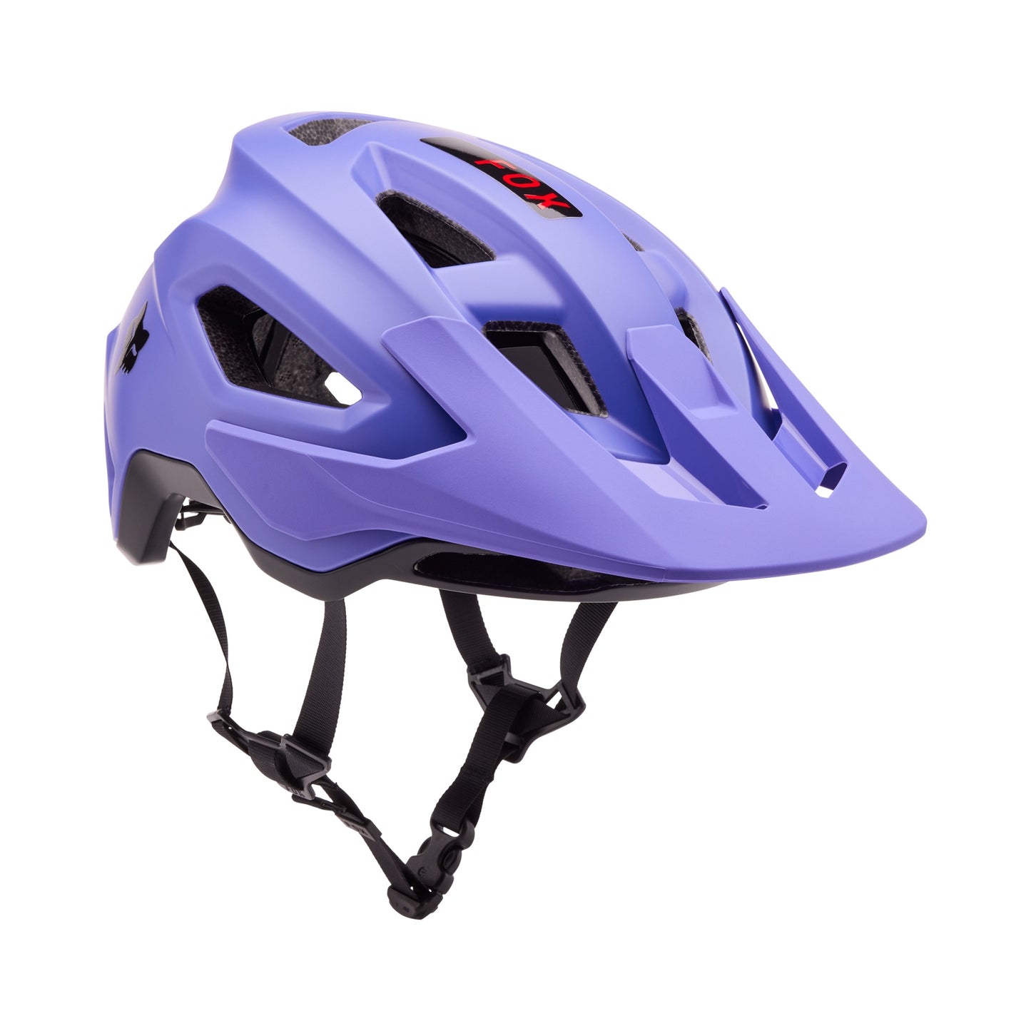 Front view of the FOX Speedframe Helmet in Violet showcasing its bold color and design.