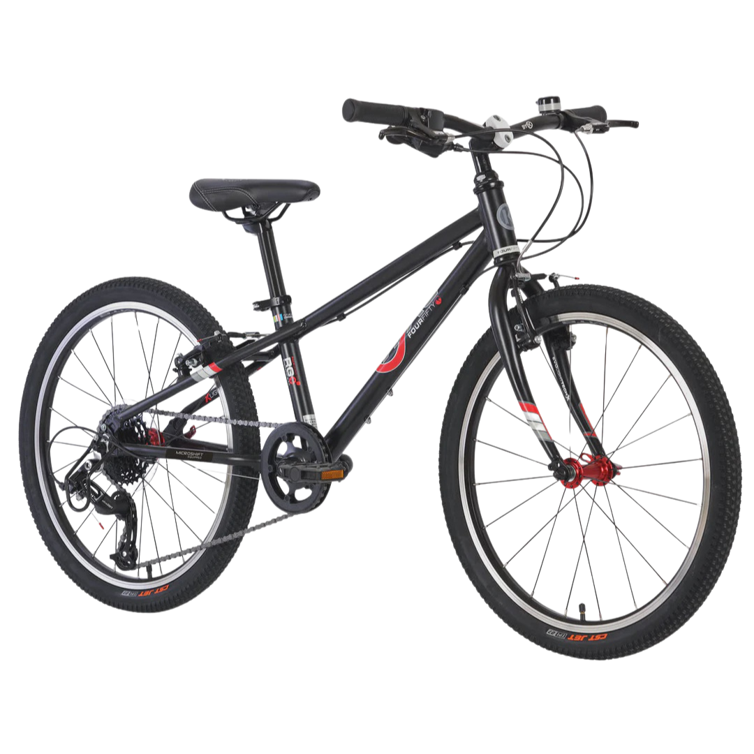 Front view of the BYK E450 MTB kids' mountain bike in vibrant colour.