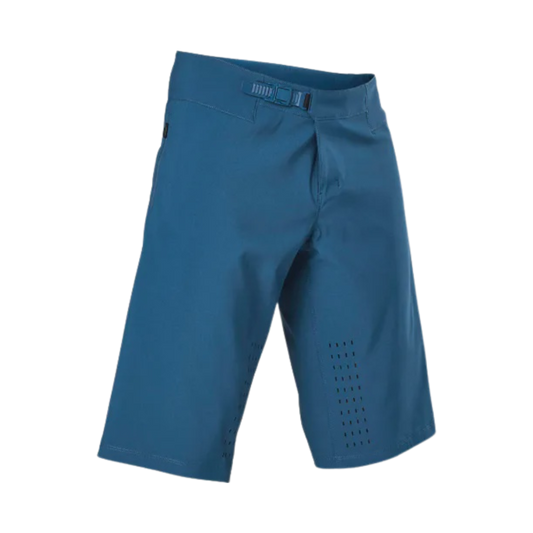 Side view of the FOX Defend Short SE in Dark Indigo showcasing TruMotion® fabric.
