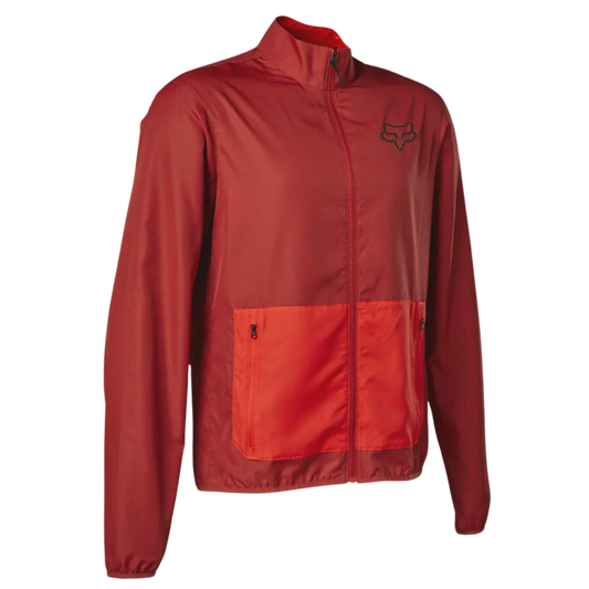 Front view of the FOX Ranger Wind Jacket showcasing its sleek, lightweight design.