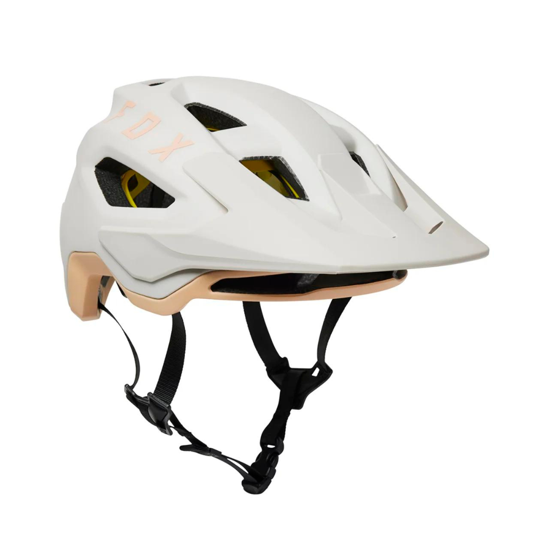Close-up of MIPS liner inside the FOX Speedframe Helmet Vintage White