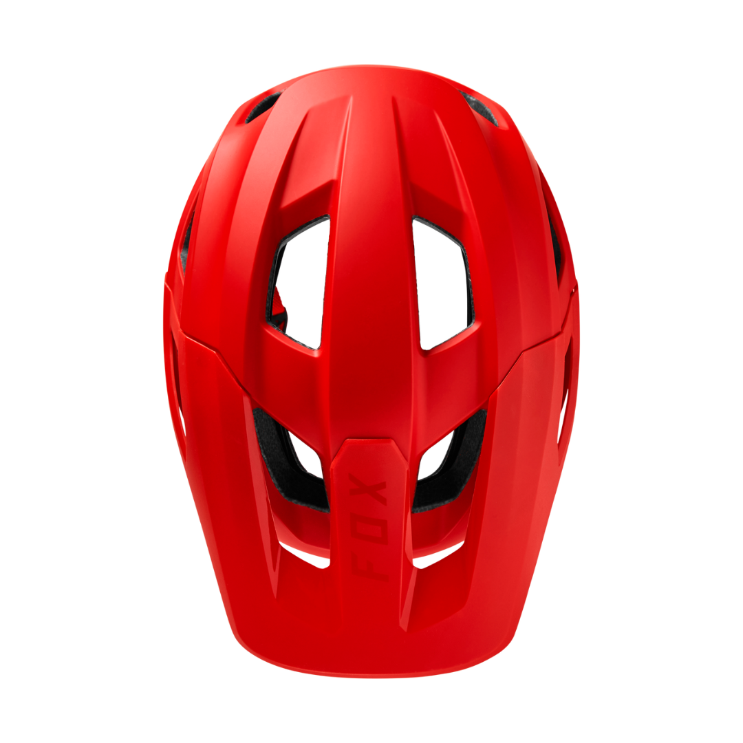 Top view highlighting the ventilation and design of the Fox Mainframe Helmet.