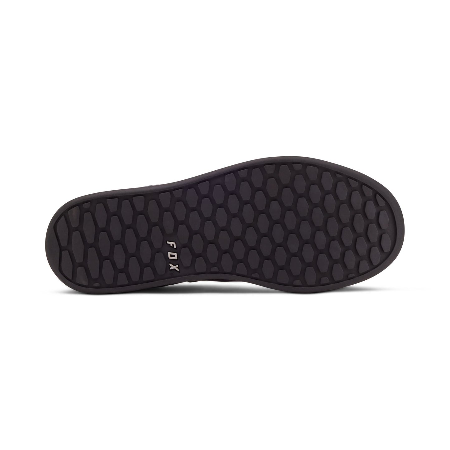 Molded toe cap of the FOX Union Flat Shoes providing rock strike protection.